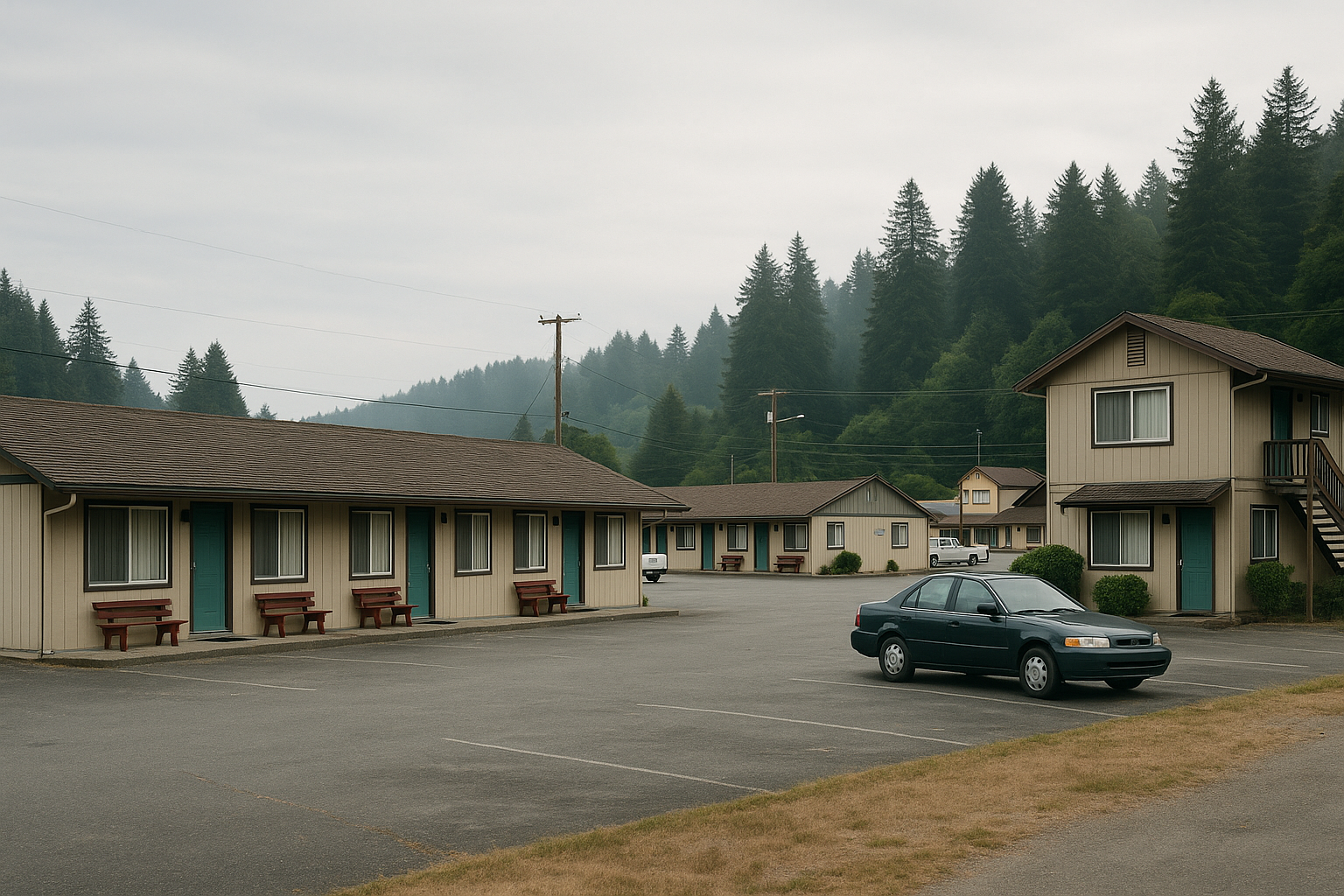 Klamath California motel lodging near Redwood National Park - view from Klamath